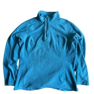 The North Face Women’s Quarter-Zip Fleece Pullover – Blue – Size L